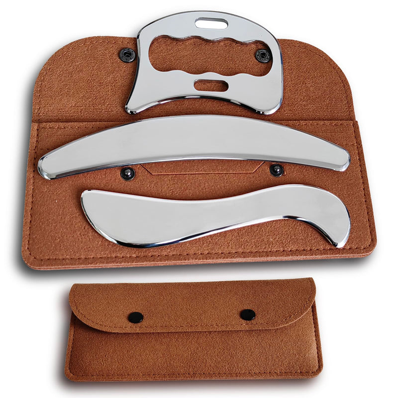 [Australia] - Stainless Steel Derma Edge Massage Tool & Scraping Massage Tools, Gua Sha Muscle Scraper Tool(UII-SD1C) UI-SD1C 