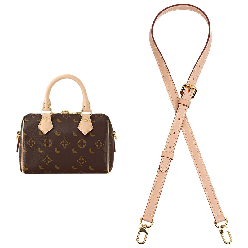 Genuine Vachetta Leather Strap Replacement Adjustable Crossbody Handbag Shoulder Purse Strap for Speedy Bags(APRICOT-Width:0.7in,Adjustable Length:39.4-47.2in) Apricot-width:0.7in&adjustable Length:39.4-47.2in