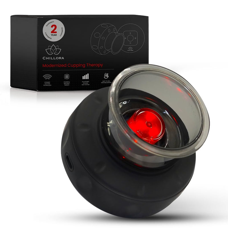 [Australia] - Smart Cupping Therapy Massager 4-in-1 Set | Red Light Therapy for Targeted Muscle, Aches, Knots | Celulite Massager Kit with 12 Levels Temperature & 20 Level Suction | Circulation 