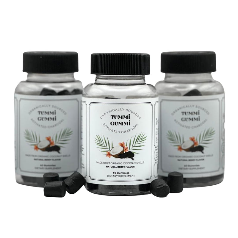 [Australia] - Activated Organic Charcoal Gummies, Charcoal Gummy for Kids and Adults, Digestive Health, Gas and Bloat Relief, Detox, Natural Berry Flavor, 60 Count 