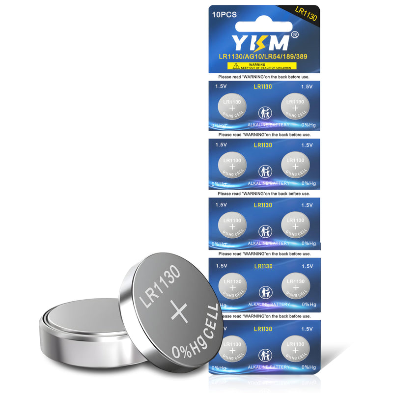 [Australia] - 10 Pack LR1130 Battery AG10 L1131f L1131 L1131c 389 390 LR54 LR 1130 1.5V Alkaline Batteries for Calculator Watch Battery 10 
