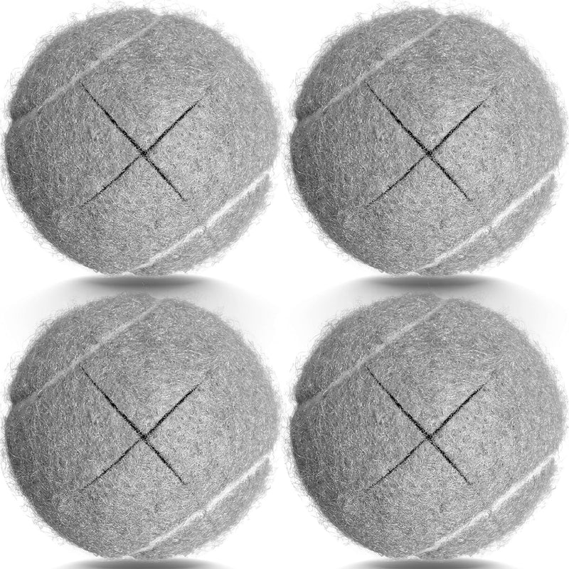 [Australia] - Tennis Balls for Walkers, Pre Cut Walker Glide Balls for Chairs, Desks, Furniture Legs and Floor Protection, Heavy Duty Long Lasting Felt Pad Glide Coverings - 4PCS Gray Gray-4PCS 