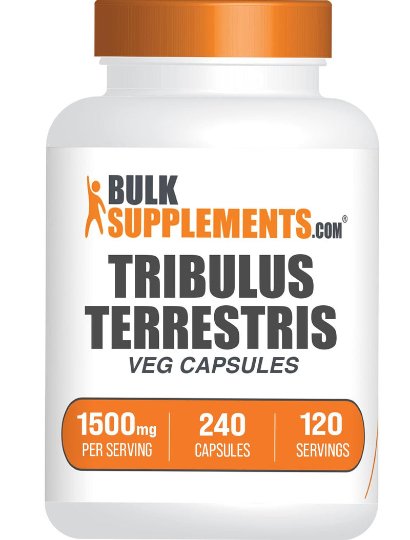 [Australia] - BulkSupplements.com Tribulus Terrestris Capsules - Herbal Supplement, Tribulus Terrestris 1500mg - Gluten Free, 2 Capsules per Serving, 240 Count (Pack of 1) 