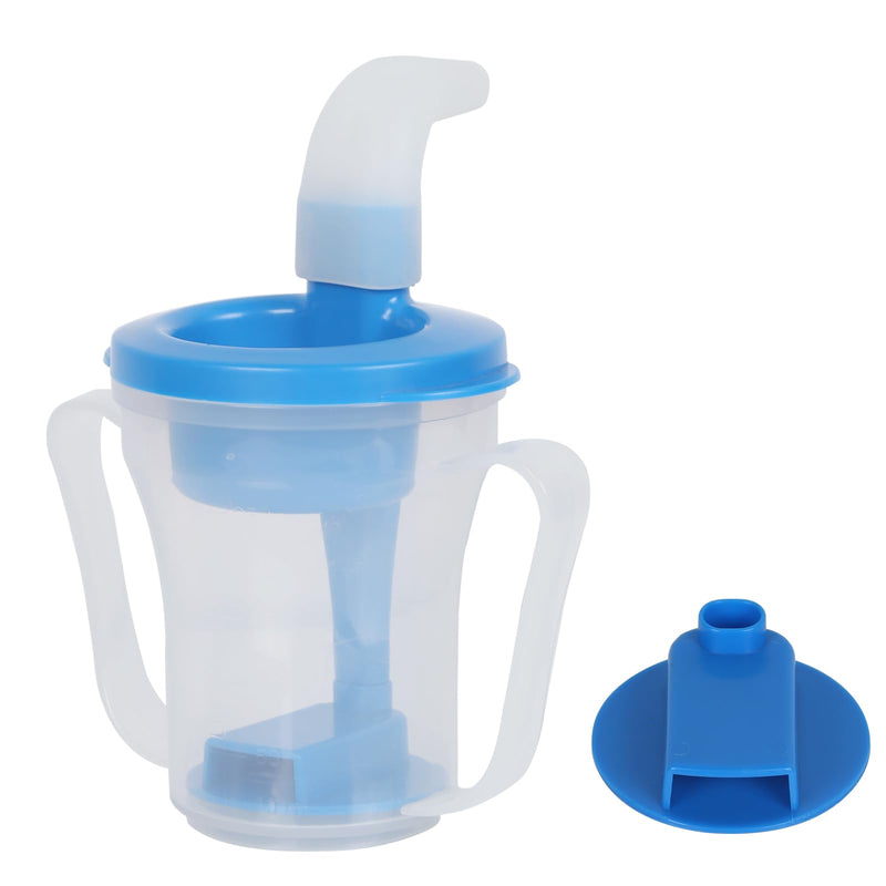 [Australia] - Dysphagia Regulating Drinking Cup for Swallowing and Disorders People,Dispenses 5cc or 10cc of Liquid Each Time,No Thickener is Used.Helps to Prevent Choking Blue 