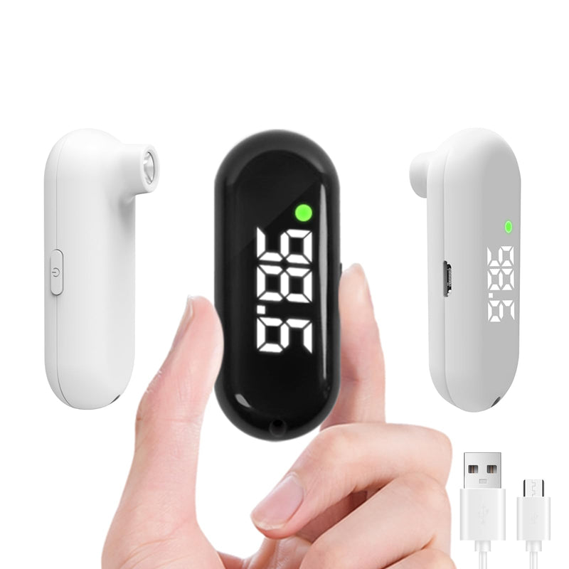 [Australia] - Medical Forehead Thermometer, Rechargeable Thermometer for Adults and Kids, Portable Infrared Digital Thermometer with Fever Alarm and LCD Display, Fast Accurate 1s Instant Results (Black) 