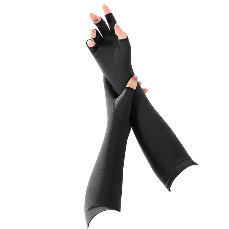 Copper Compression Arthritis Gloves,Fingerless Arthritis Carpal Tunnel Pain Relief Gloves,Carpal Tunnel,Tendonitis Large