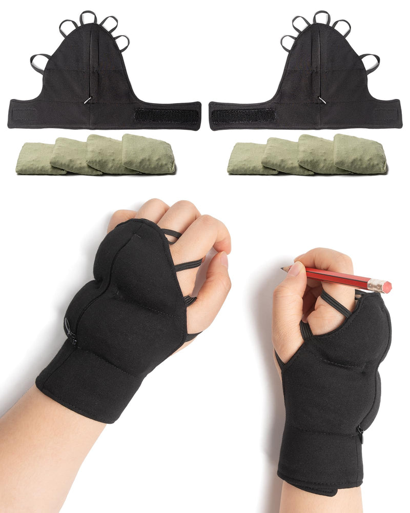 [Australia] - SteadyHand Adjustable Weighted Gloves for Hand Tremors, Weighted Wrist Strengthening Tool Utensils for Enhanced Fine Motor Skills - Hand Solution for Parkinson's, Stroke Patients X-Large 