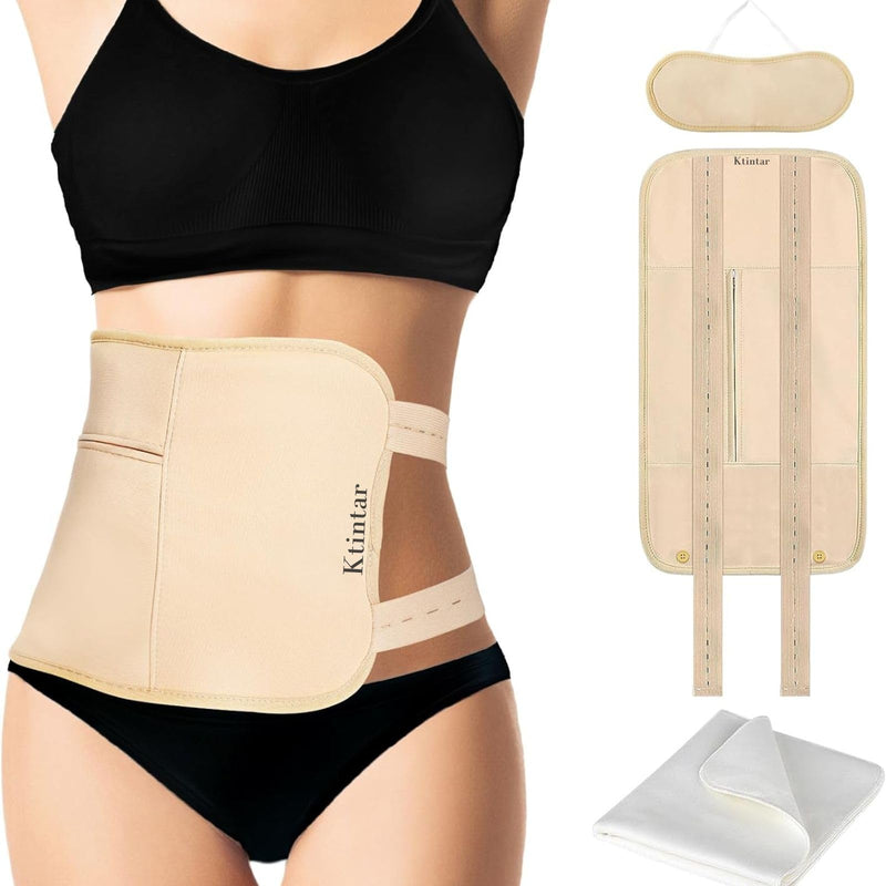 [Australia] - 3Pcs Castor Oil Pack Wrap, Reusable Organic Castor Oil Pack for Liver Detox Insomnia, Constipation and Inflammation, Adjustable Elastic Strap Bamboo Cotton Machine Washable, Less Mess Anti Oil Leak Khaki 