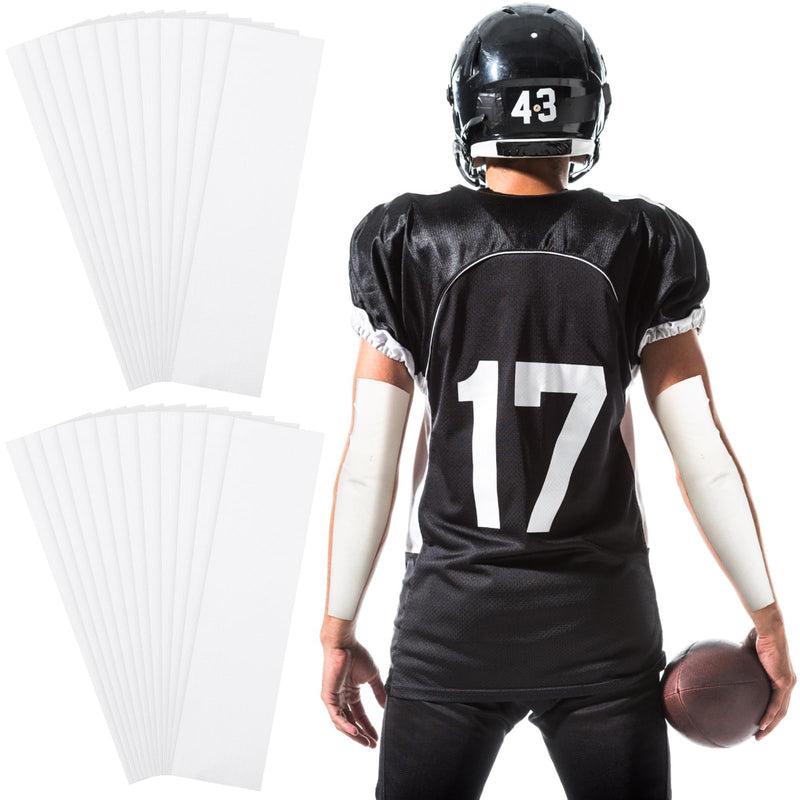 24 Pcs Athletic Turf Tape Easy to Apply Athletic Tape Football Turf Tape Easy Tear No Sticky Residue Tape for Athlete, Sport Trainers, 15.75 x 3.94 Inches (White) White