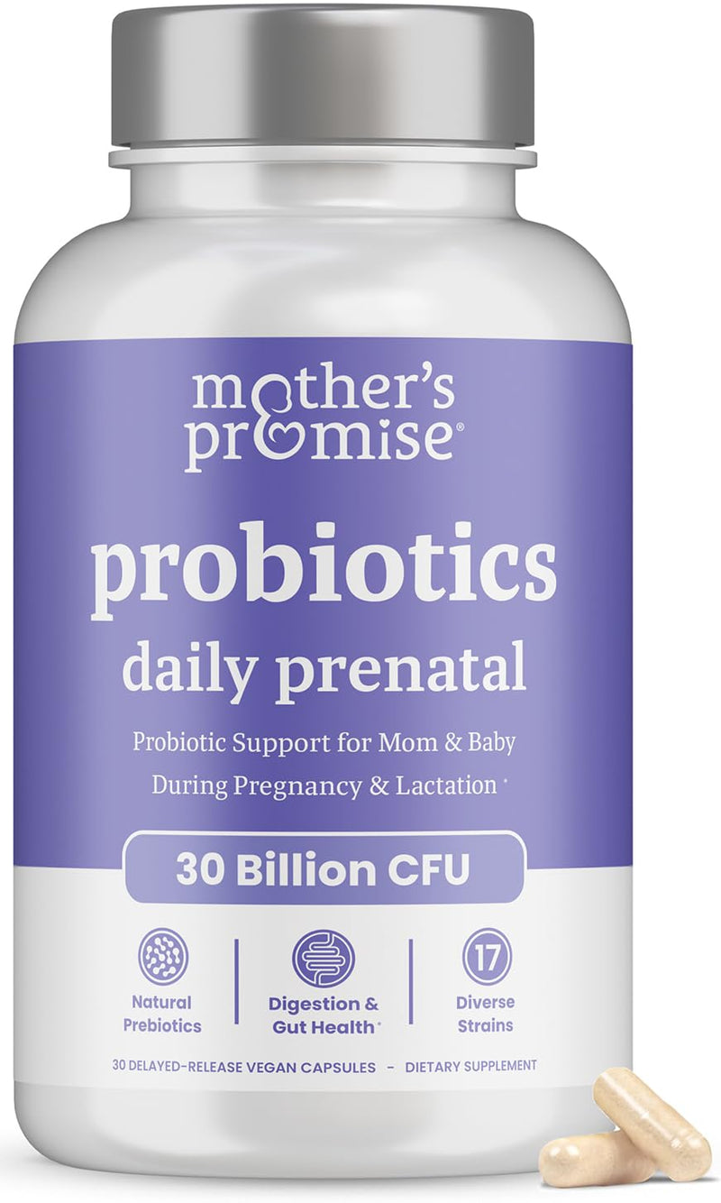 [Australia] - Prenatal Probiotics for Women | 30 Billion CFU, 17 Strains + Organic Prebiotics | Supports Digestion, Gut & Immune Health for Mom & Baby | Womens Probiotic for Pregnancy & Lactation | Vegan Capsules 