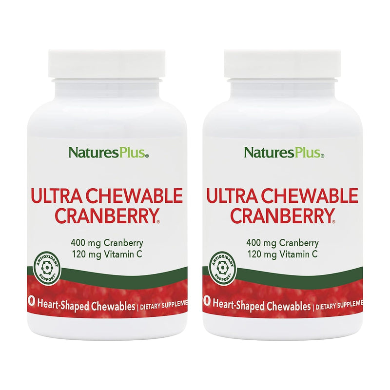 NaturesPlus Ultra Chewable Cranberry - 90 Love Berries Tablets, Pack of 2 - Promotes Urinary Tract Health - Non-GMO, Gluten Free - 90 Total Servings 90 Count (Pack of 2)