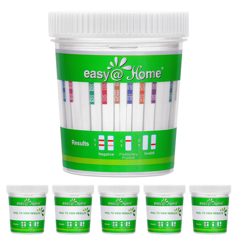 [Australia] - Easy@Home 14 Panel Drug Test Cup: 6 Pack at Home Drug Test Kit Test for AMP/BUP/BAR/BZO/COC/MDMA/MET/MTD/OPI2000/OXY/PCP/PPX/TCA/THC50, Highly Sensitive THC Tests for Home Use #ECDOA-1144A3 6 Count (Pack of 1) 