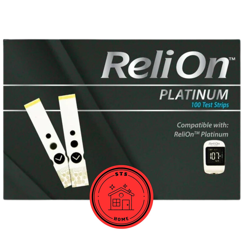 Platinum Blood Glucose Test Strips | Blood Glucose Test Strips | Test Strips for Diabetes | Blood Sugar Test Strips | Diabetic Test Strips | Platinum Test Strips 100 Count + STS Sticker
