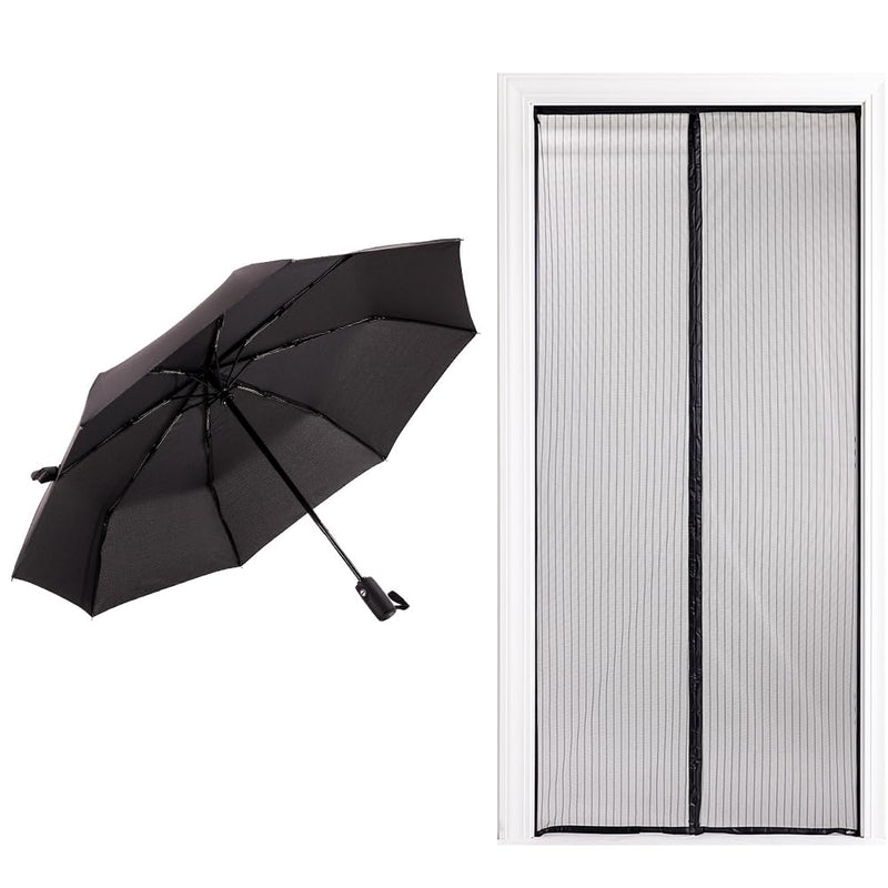 Gorilla Grip Umbrella and Magnetic Screen Door, Black, Adult, Travel