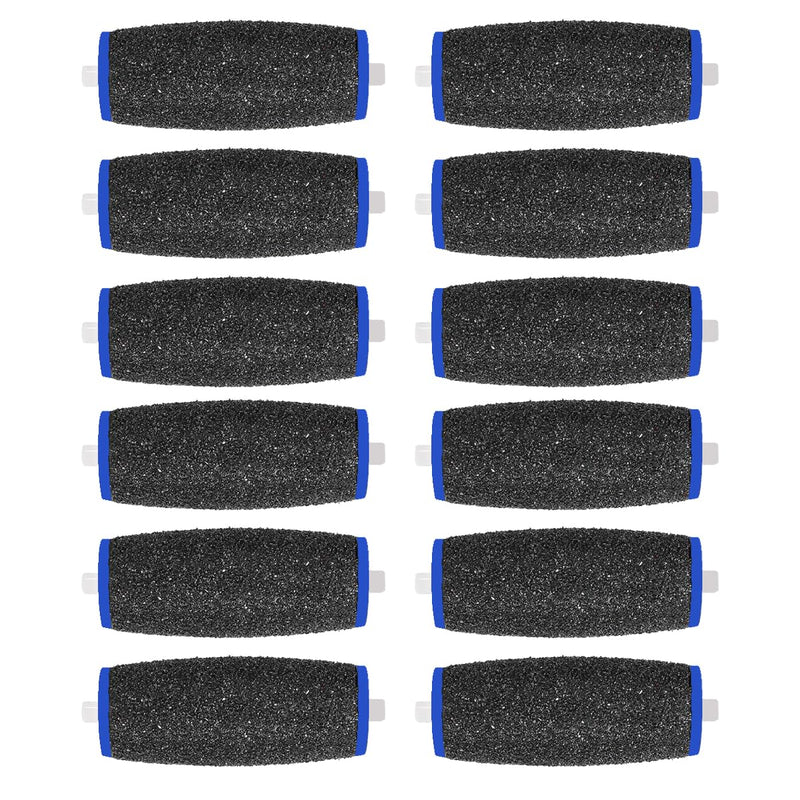 [Australia] - 12 Pack Extra Coarse Replacement Roller for Amope Pedi,Replacement Head Refills Compatible with Amope Pedi Refills Electronic Perfect Foot File 12 Black Extra Coarse 