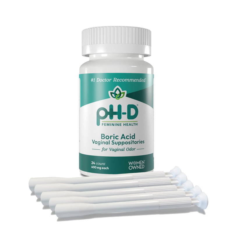 [Australia] - pH-D Feminine Health Support - Boric Acid Starter Bundle - pH-D Boric Acid Vaginal Suppositories 24 Count and 5 Vaginal Suppository Applicators 24ct W/ 5 Applicators 