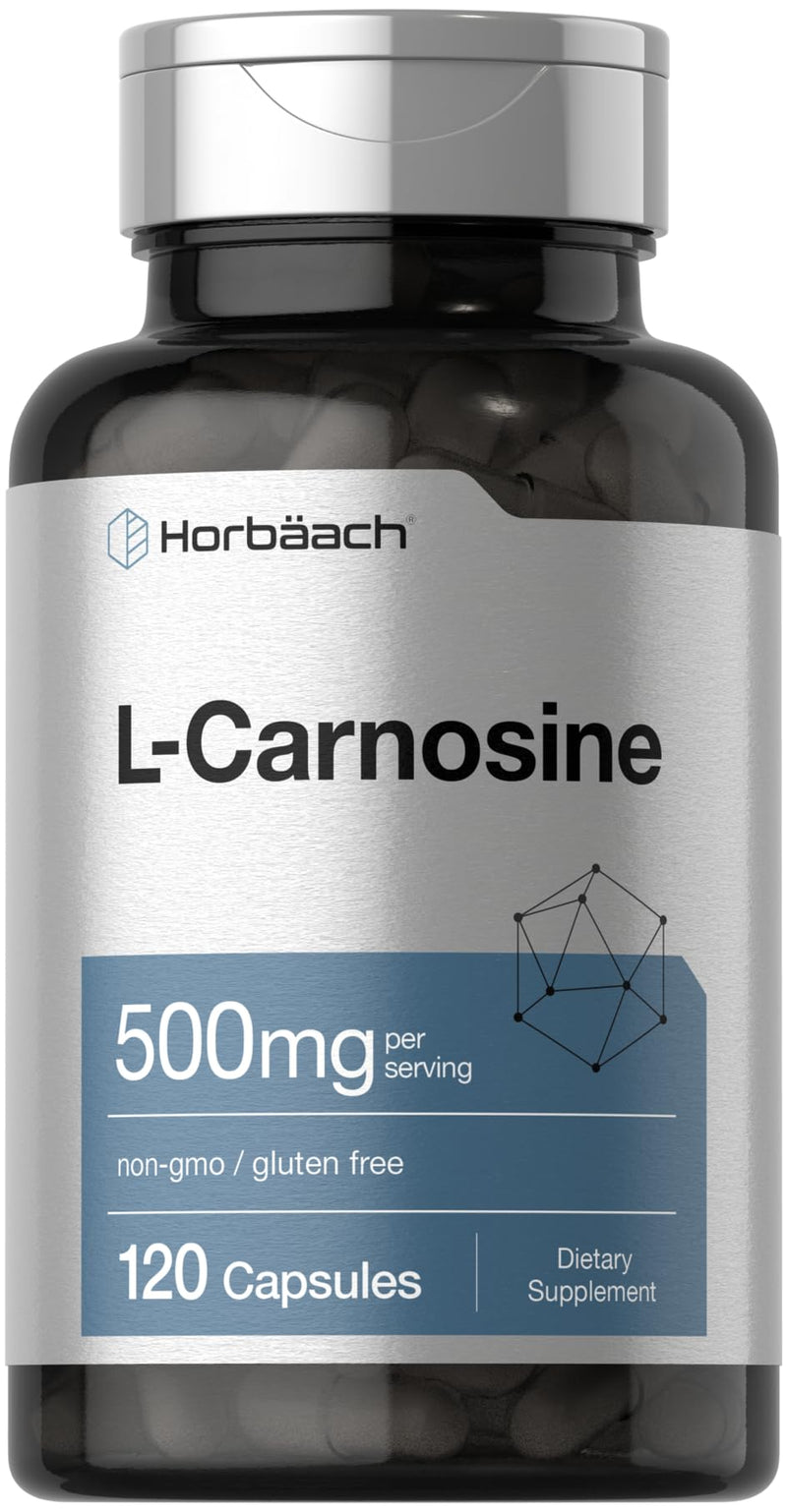 [Australia] - Horb√§ach L-Carnosine 500mg | 120 Capsule Supplement | Non-GMO & Gluten Free Powder Pills 