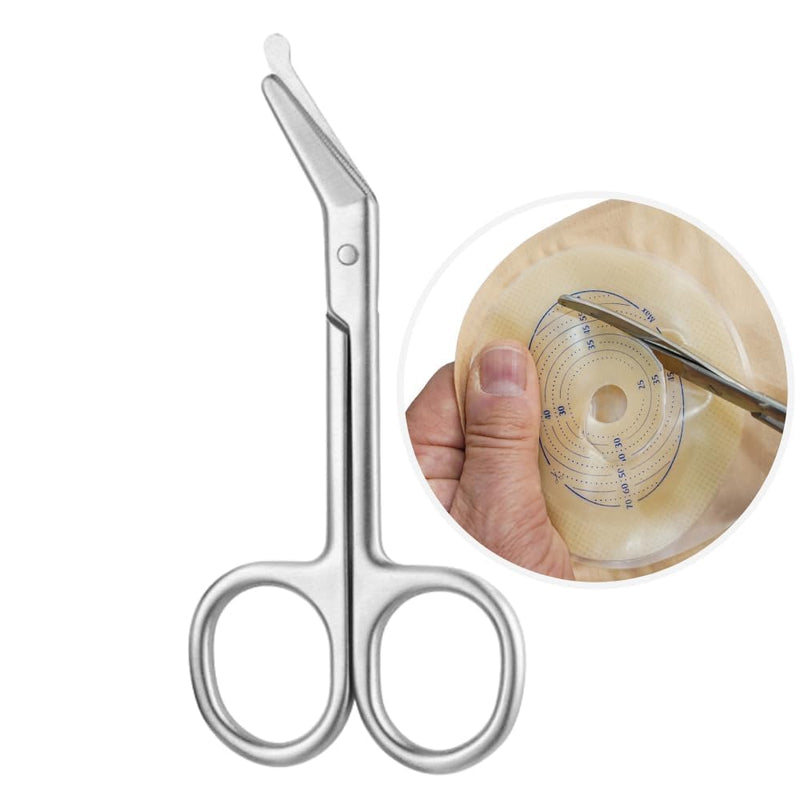 [Australia] - Ostomy Supplies, Ostomy Scissors Stainless Steel Scissors for Doctors, Nurses, Veterinary Home Nursing, 4.3 x 2.1 Inch. 1pcs 