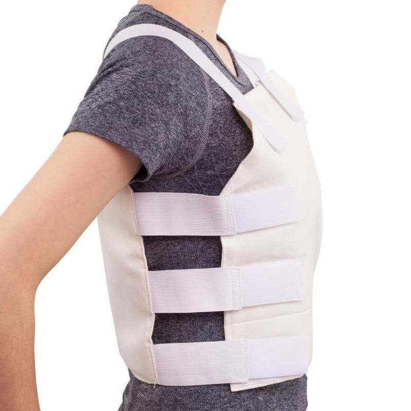 Wokyo Sternum and Thorax Support Chest Brace, Chest Binder to Reduce Rib Cage Pain Breathable Wrap for Sternum Injuries (Large) Large