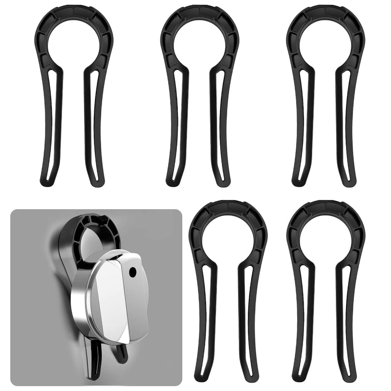 [Australia] - Stove Locks Child Safety, 5 Pack Stove Knob Locks with Universal Size, Clear View Stove Knobs Locks for Kids and Pets Proof Black 