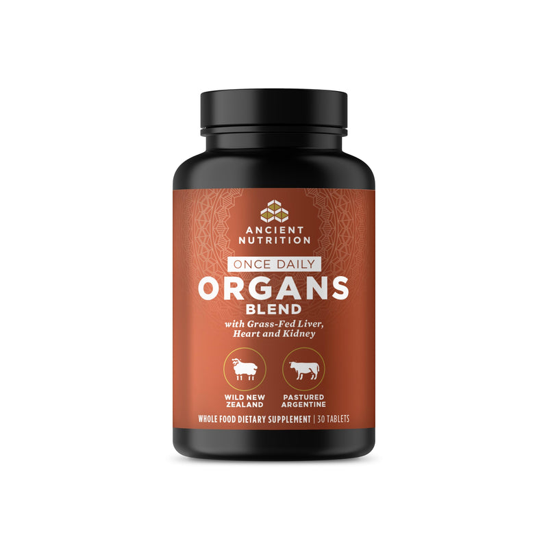 Ancient Nutrition Grass-Fed and Wild Organ Blend Tablets, Once Daily Once Daily Organ Blend
