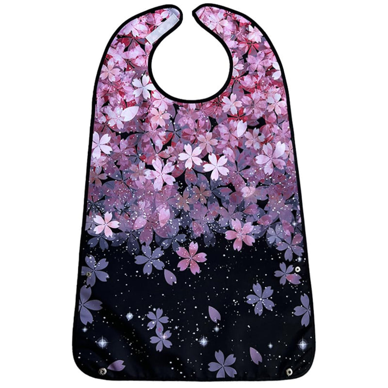 [Australia] - Adult Bibs for Women Washable Bib Reusable Waterproof Clothing Protector with Optional Crumb Catcher Pink1 Pcs 