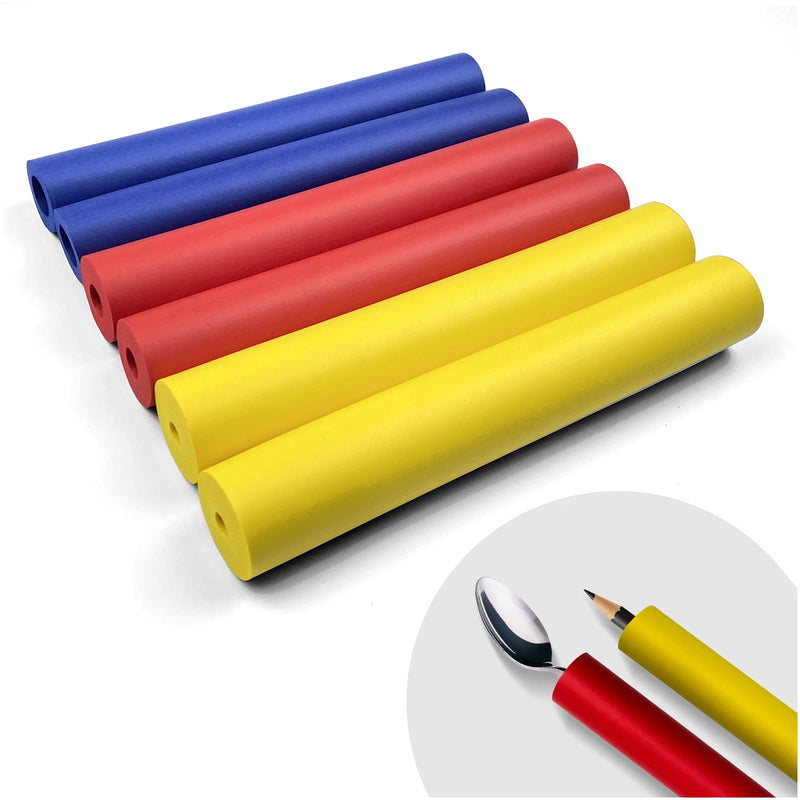 [Australia] - Foam Grip Tubing 6pcs Adaptive Utensils Grip Tubing, Built up Grip Aid for Utensils, Tools and Pens for Elderly, Disabled, Arthritic, Handicapped 