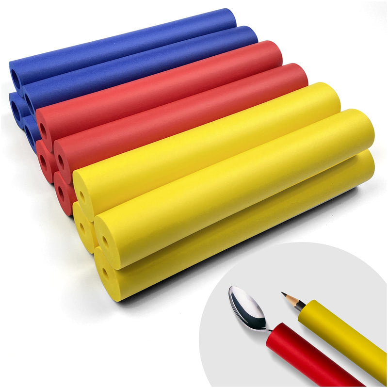 [Australia] - 12pcs Foam Grip Tubing Adaptive Utensils Grip Tubing, Built up Grip Aid for Utensils, Tools and Pens for Elderly, Disabled, Arthritic, Handicapped 