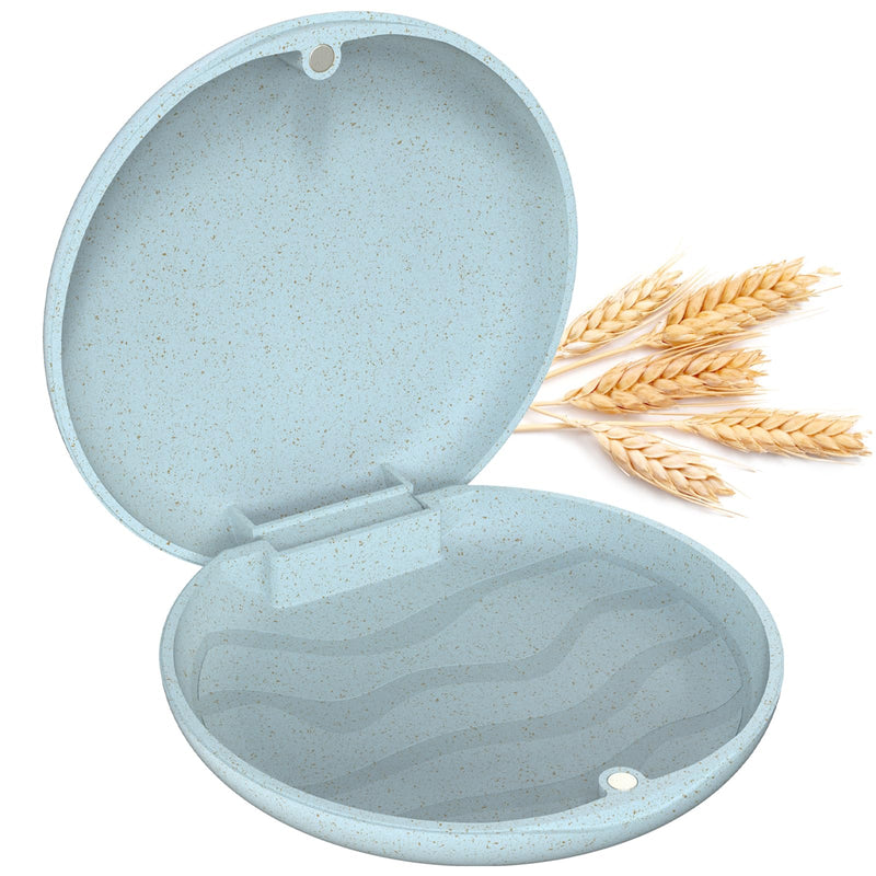 [Australia] - Retainer Case, Retainer Case Slim, Mouthguard Case, Orthodontic Case, Wheat Straw Box, Blue 