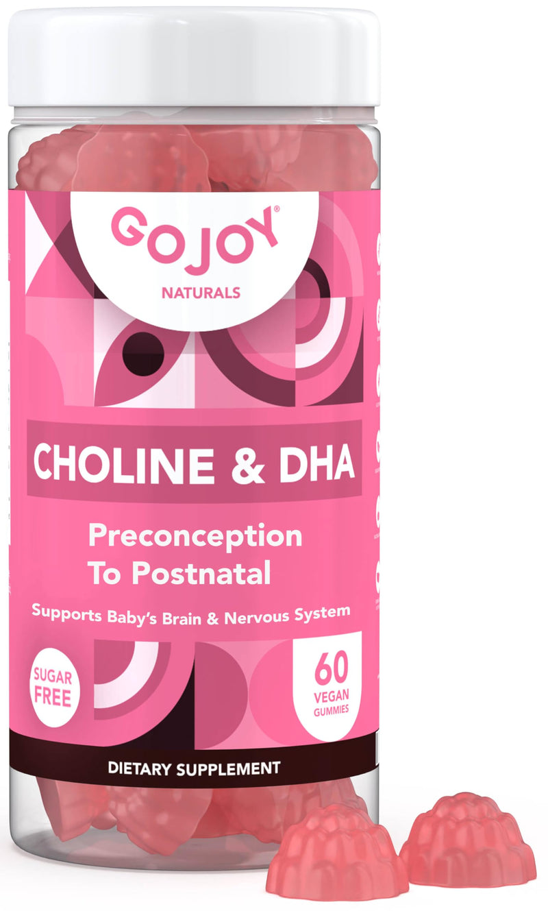 [Australia] - Prenatal Choline & DHA Gummies - Preconception to Postnatal Gummy Vitamin Supplement for Pregnant Women - Sweetened with Monk Fruit - 3rd Party Tested - Non GMO, Gluten Free, Vegan 