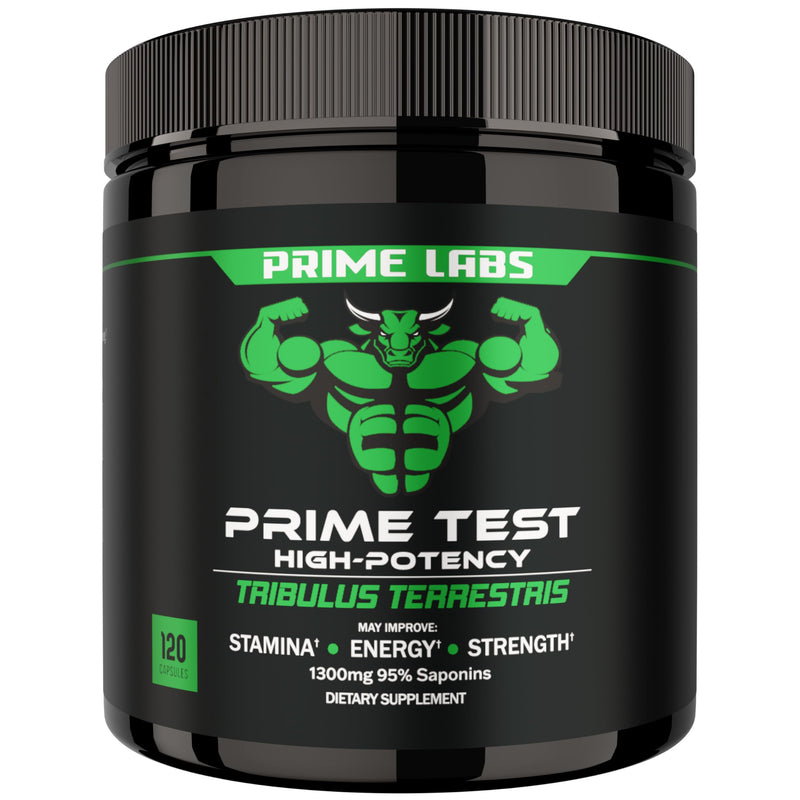 [Australia] - Prime Labs Tribulus Terrestris for Men 1300mg - Enhanced with 95% Saponins - Energy, Vitality, Strength - 120 Count 120 Count (Pack of 1) 
