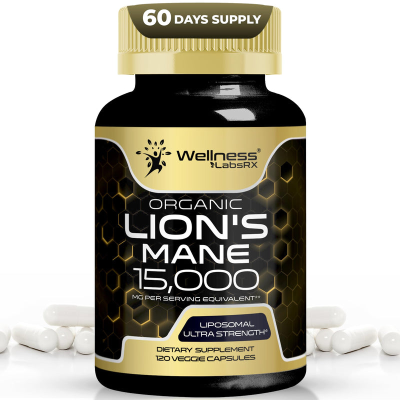 [Australia] - Lions Mane Supplement Capsules - 120 Count - Mushroom Supplement, Brain Supplements for Memory and Focus, Lion's Mane Mushroom Capsules Organic - Cognitive and Immune Support, Focus Supplement 120 Count (Pack of 1) 