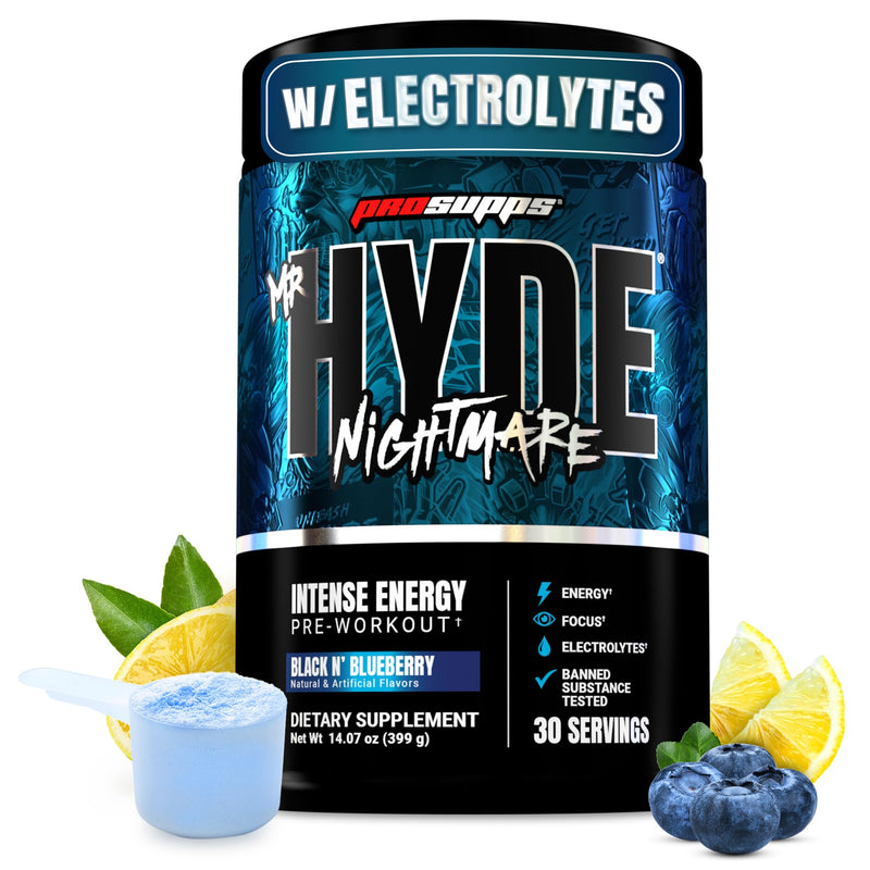 [Australia] - PROSUPPS Mr. Hyde Nightmare Pre Workout Powder with Caffeine & Beta Alanine - Preworkout for Intense Energy, Mental Focus & Performance - Gym & Fitness Supplements (Black N' Blueberry, 30 Servings) Black N' Blueberry 