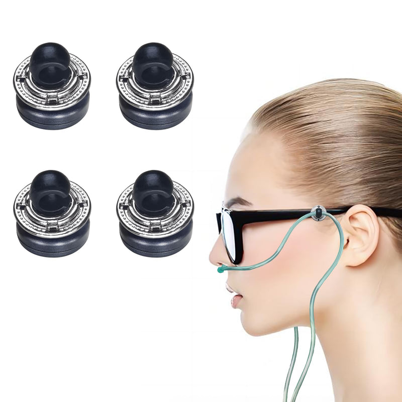 [Australia] - Oxygen Tube Holder for Glasses-Oxygen Nasal Cannula Clips for Ear Protection-Nasal Oxygen Cannula Ear Savers Effectively Avoid Ear Pain (Black) Black 