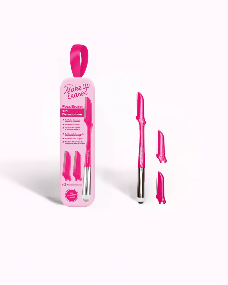 [Australia] - Fuzz Eraser by The Original MakeUp Eraser, 2-in-1 Dermaplaning Facial Razors and Cooling Eye Roller, Tool for Exfoliation, Hair Removal, Face Massage 