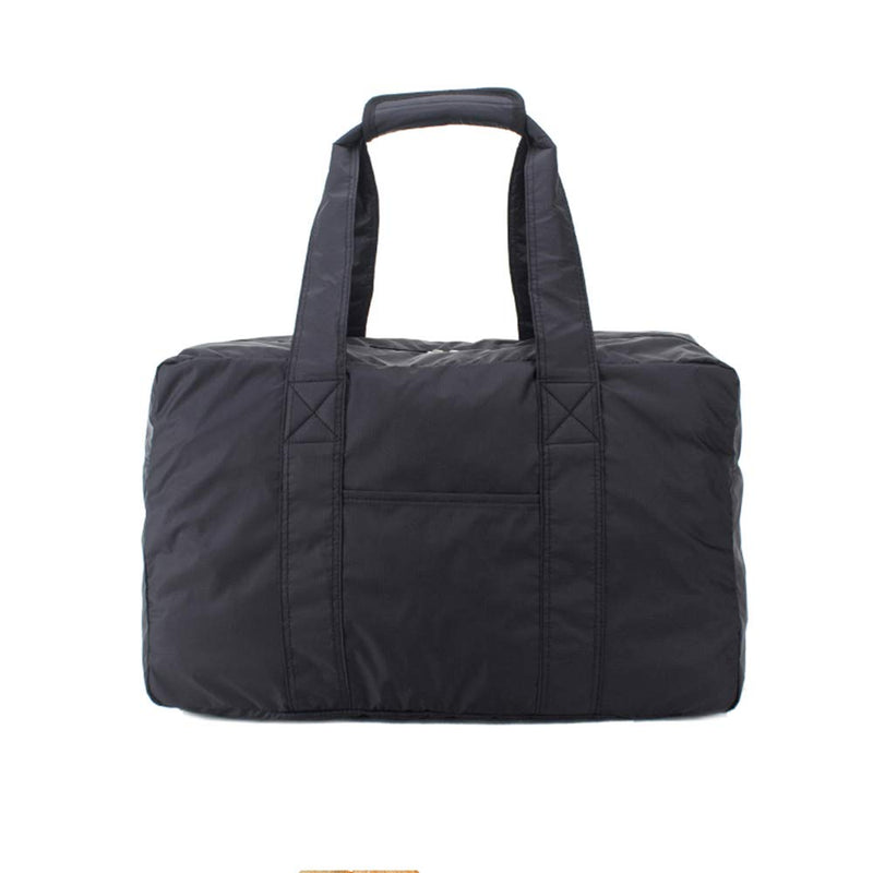 folding leisure trave duffel tote bag zipper nylon waterproof bag Lightweight Duffle Bags For Women & Men Black/174