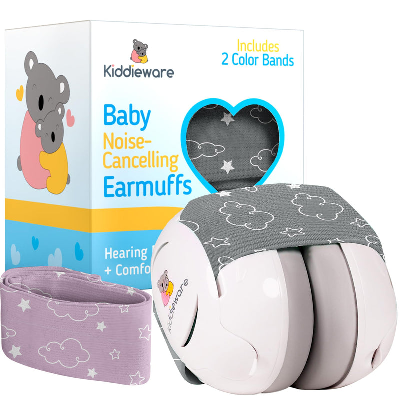 [Australia] - Baby Noise Cancelling Headphones - Soundproof Ear Muffs for Sleep 0-24 Months Gray 