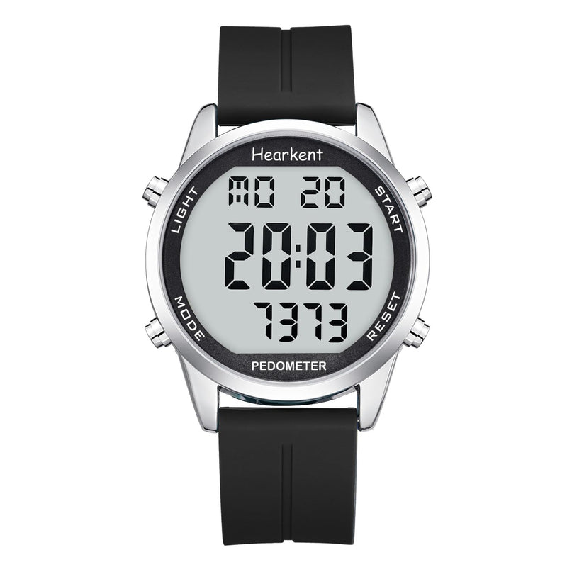 [Australia] - Pedometer Watch for Walking for Senior Non Bluetooth No App Required with Steps Calories Counter and LCD Large Numbers black 