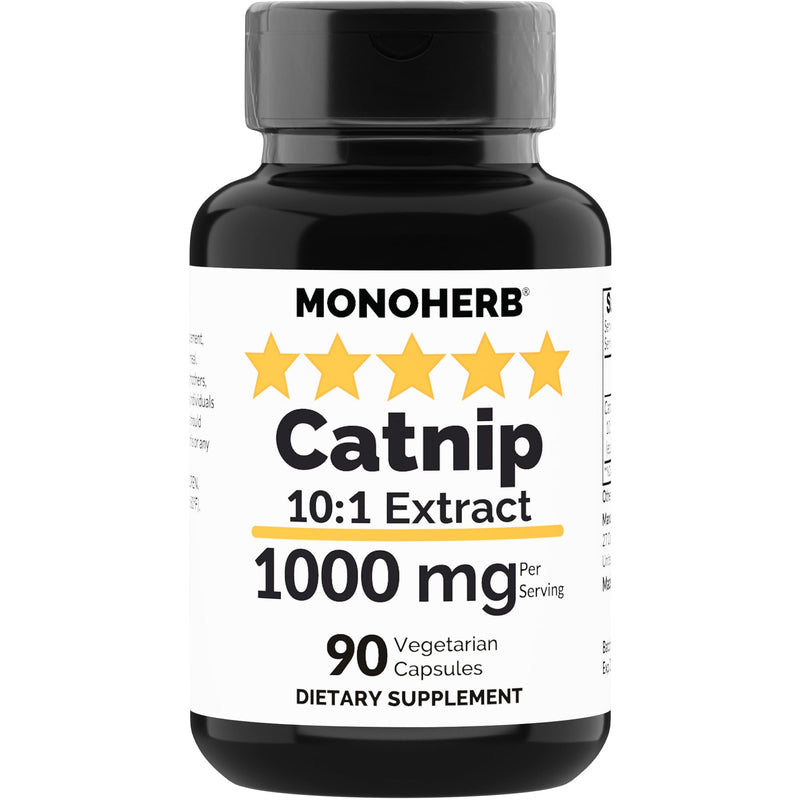 Catnip Extract 1000 mg - 90 Vegetarian Capsules - PawsPlanet Australia