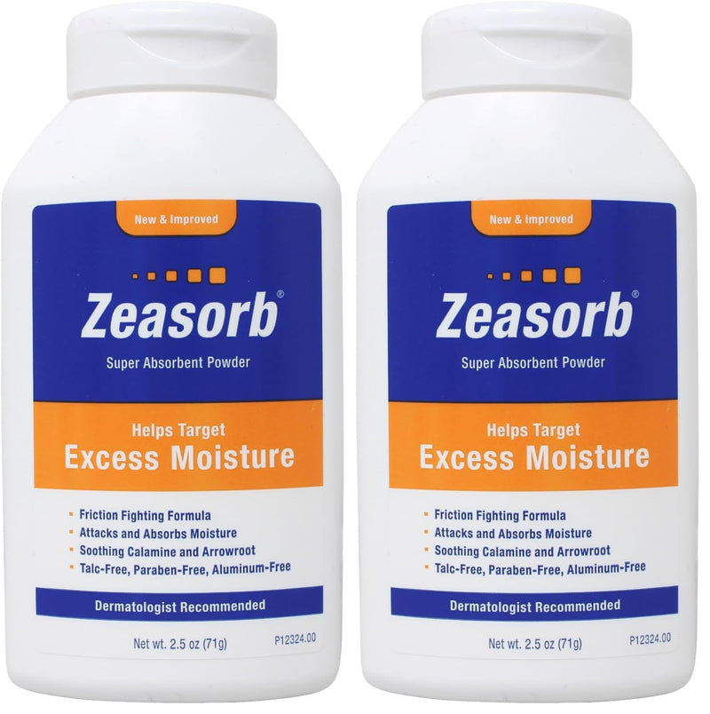 Zeasorb Prevention Super Absorbent Powder, Foot Care, 2.5-Ounce Bottle (Pack of 2)