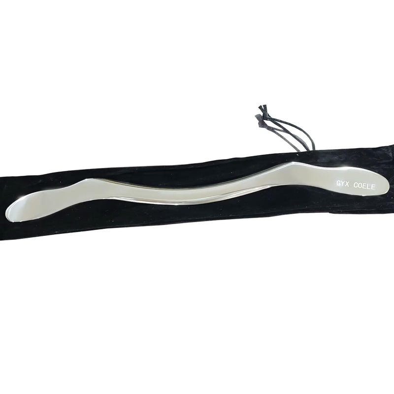 Muscle Scraper Stainless Steel Gua Sha Scraping Massage Tool,IASTM Tools, Great Soft Tissue Physical Therapy Used for Back, Legs, Arms,Neck (Long bar) GYX COELE-01