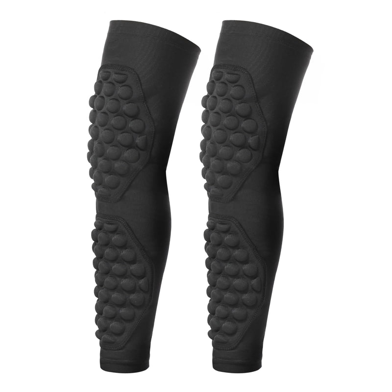 [Australia] - Knee Calf Padded Sleeve 2 Pack Compression Leg Sleeves, Thigh Sports Protective Gear, Shin Brace Support for Basketball, Soccer, Volleyball Size YS 