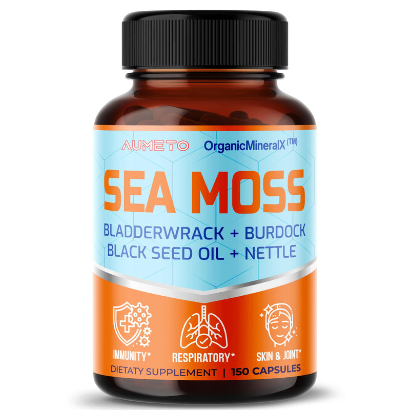[Australia] - Premium Sea Moss Supplement with Black Seed Oil, Ashwagandha, Bladderwrack, Nettle- Advanced 18-in-1 Formula for Immunity Boosting, Mineral-Rich - Made in the USA (150 Count (Pack of 1)) 150 count (Pack of 1) 