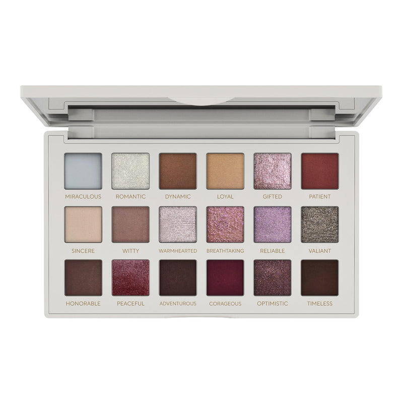 [Australia] - Mirabella - True To You Eye Makeup Palette, 17 Matte & Shimmer/Metallic Eye Makeup Colors, Talc-Free Eyeshadow with 1 Primer Included, Highly Pigmented Eyeshadow Palette Kit, Buff 