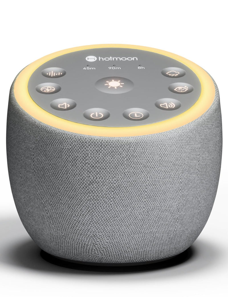 [Australia] - White Noise Machine with 40 High-Fidelity Sounds, Sleep Sound Machine with Memory Functions, 8 Lighting Modes, USB Power Supply, for Sleep & Noise Reduction in Bedrooms and Offices, Plug-in. white 