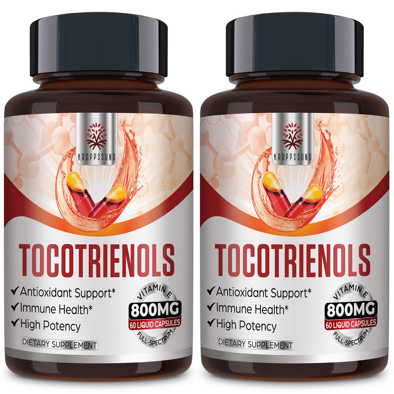 [Australia] - Tocotrienol Supplement Full Spectrum, Cutting-edge Fusion Technology,Tocotrienol Vitamin E-Tocotrienols 800mg,Powerful Antioxidant,Cardiovascular,Highest Absorption Rate -120 Liquid-Filled Capsules Unflavored 60 Count (Pack of 2) 
