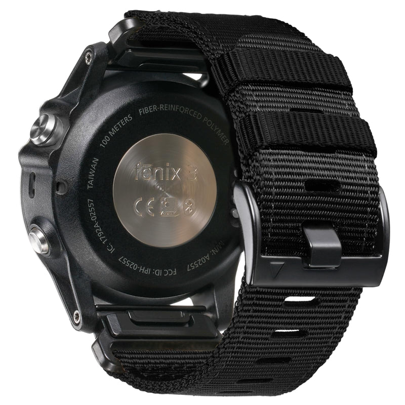 [Australia] - 26mm Nylon Watch Band Compatible for Garmin Fenix 7X/ Fenix 6X/ Fenix 5X/ Tactix Delta, Camouflage Quickfit Bands for Garmin Fenix 3/3 HR, Fenix 5X Plus/6X Pro/Descent MK1/Enduro A-Black 