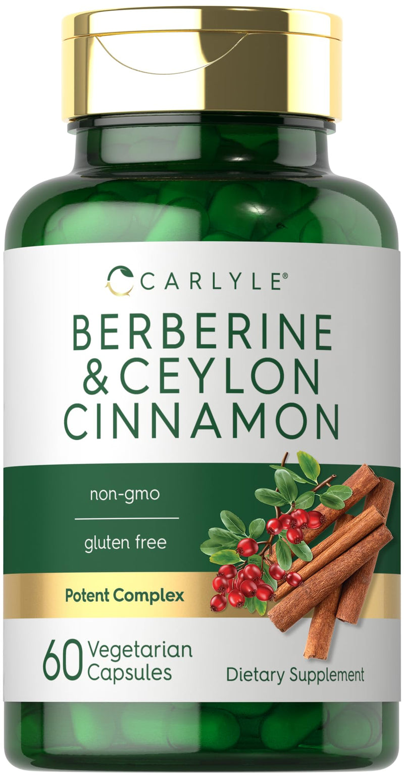 [Australia] - Carlyle Berberine with Ceylon Cinnamon | 2000mg Complex | 60 Capsules | Vegetarian, Non-GMO, Gluten Free 