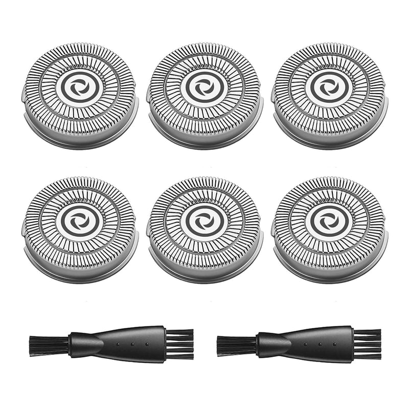 [Australia] - Sweetlf Replacement Blades for SweetLF Electric Shaver SWS7105 SWS7105BK, 6 Pack Electric Razor Blades, 2 Cleaning Brush 6 Packs 