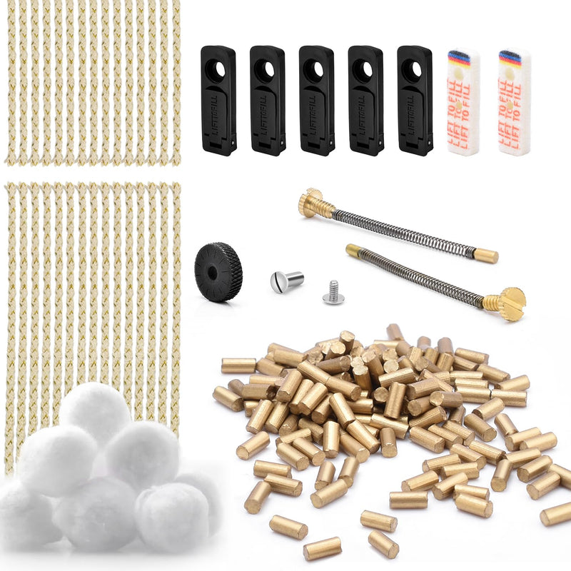 [Australia] - Ultimate Consumption Supplies Package for Petrol Fuel Lighter,Lighter Repair Kit for Flint Stones,Cotton Wick, Flint Spring Rubber Gaskets (A# Forzipo) A# Forzipo 